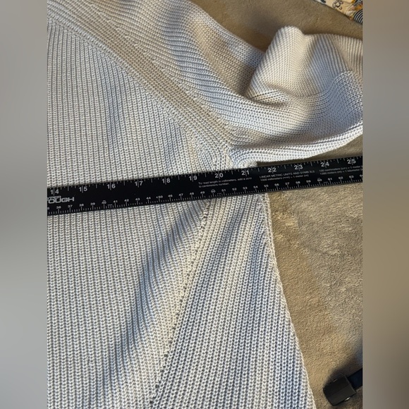 Brochu Walker Like NWOT Light Gray Cotton Knit Luxury Crew Neck Sweater Small - Picture 7 of 10